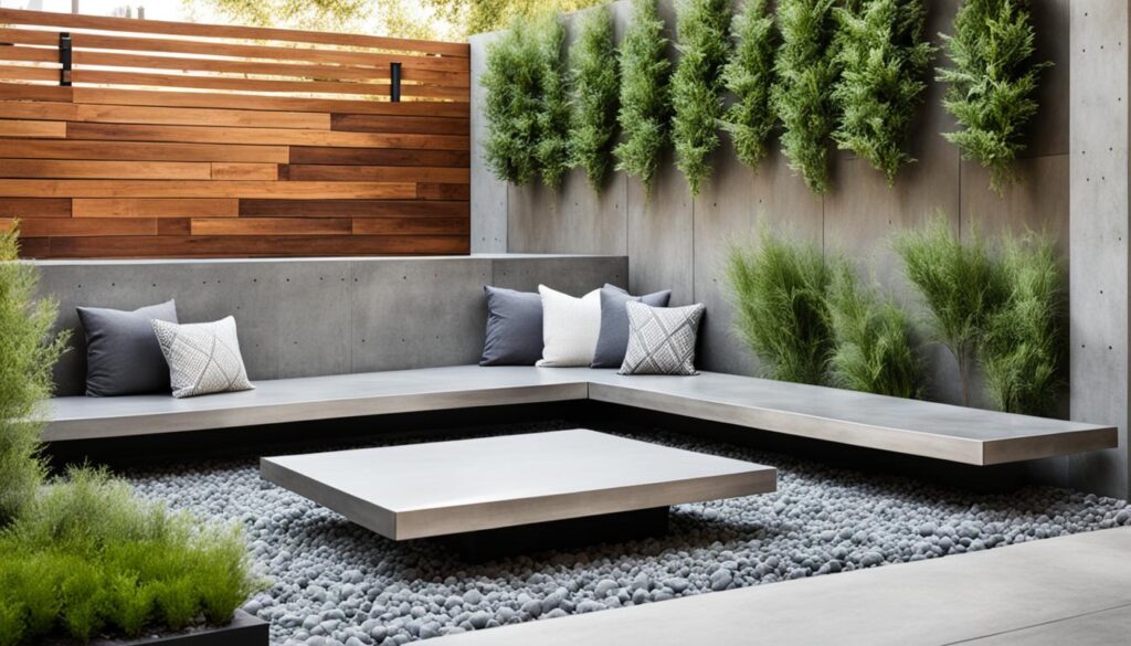 mixed materials in outdoor design