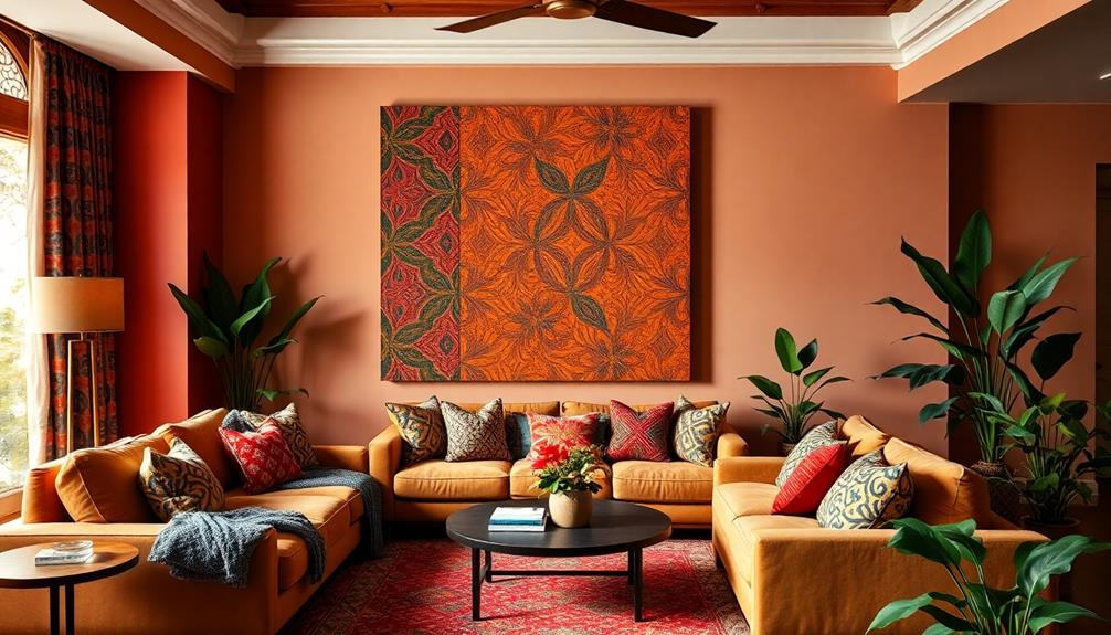 batik inspired wall art