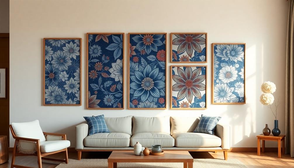 batik inspired wall decoration