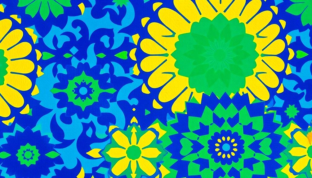 vibrant digital design motif