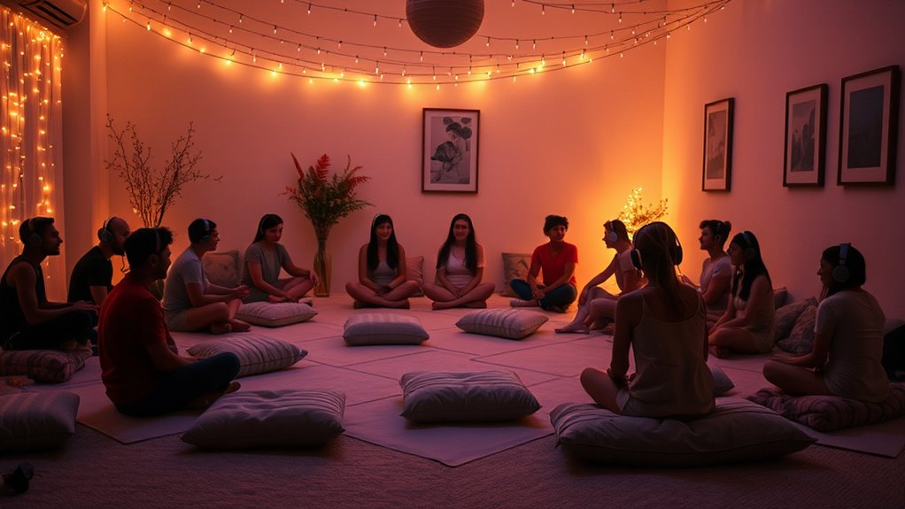 silent party with immersive decor