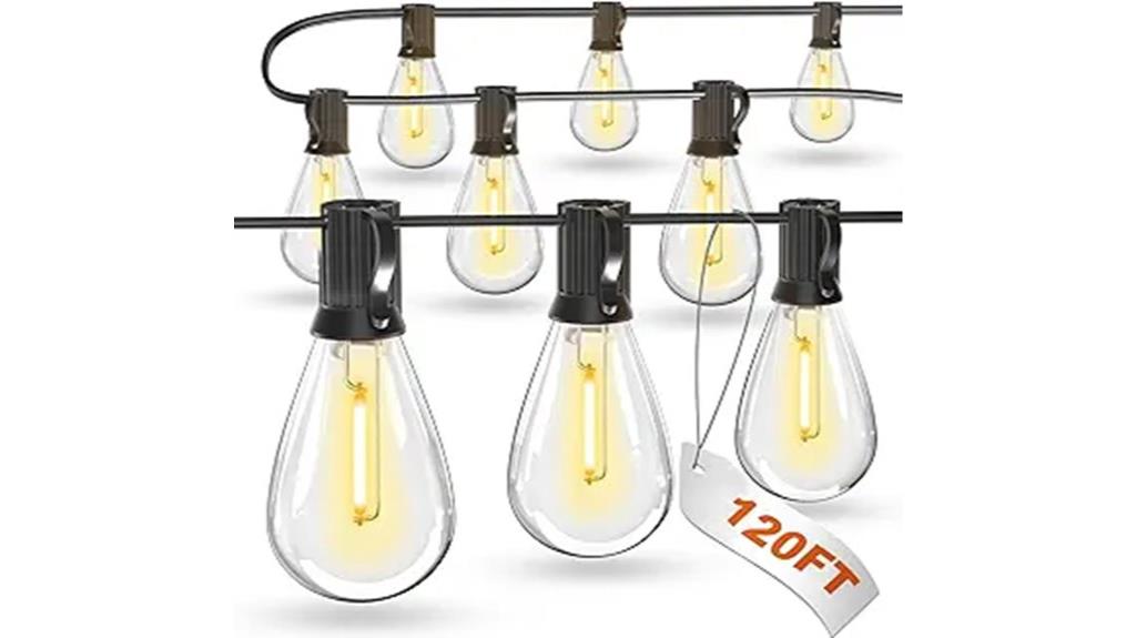 120 foot waterproof string lights