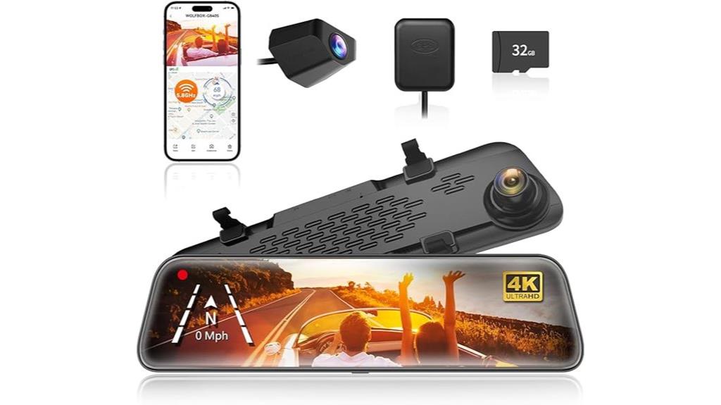 12 channel 4k mirror dashcam
