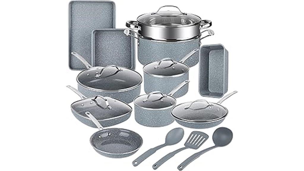 20 piece ceramic cookware