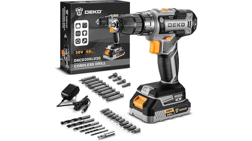20v cordless drill set
