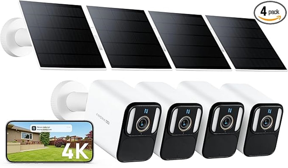 4k solar security cameras