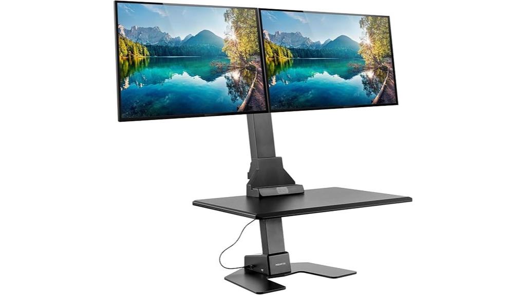 adjustable dual monitor stand