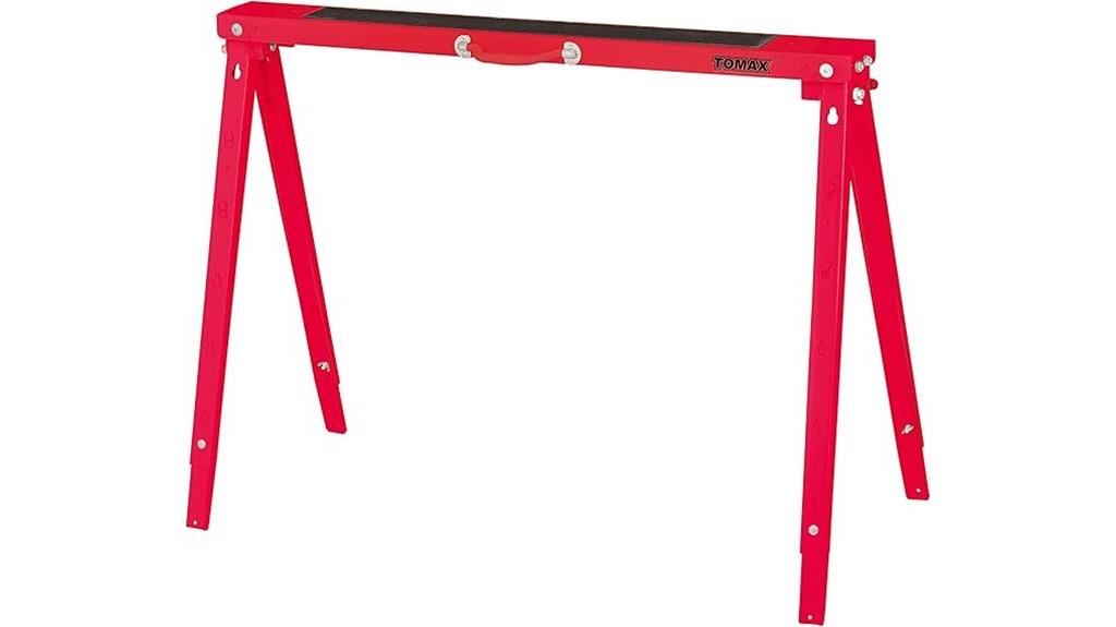 adjustable folding sawhorse