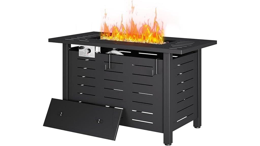 aoxun 41 inch propane firepit
