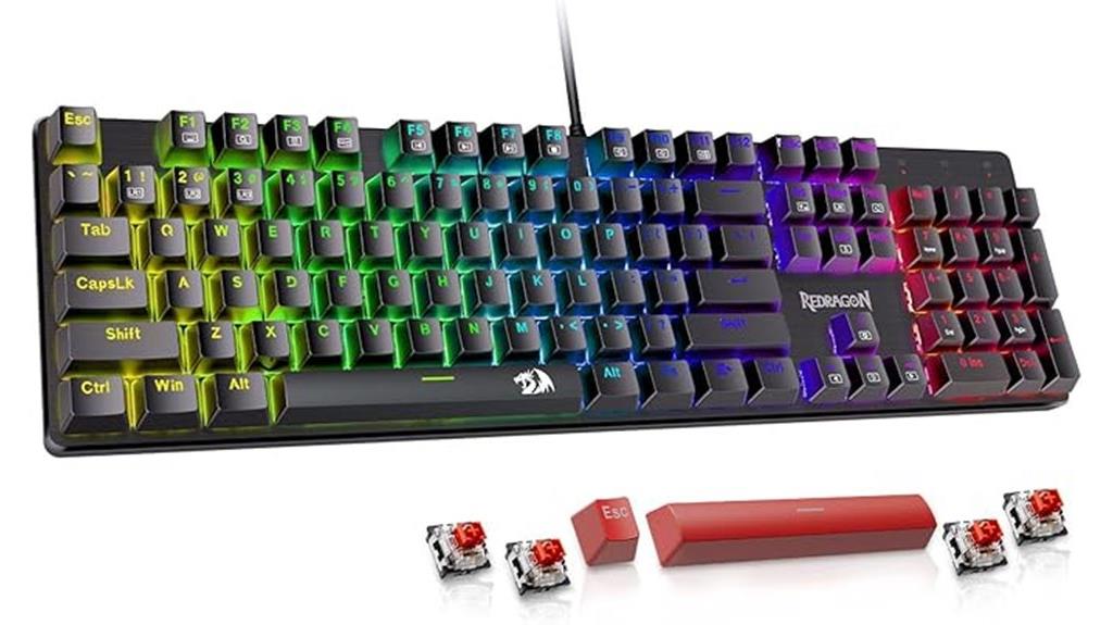 backlit red switch keyboard