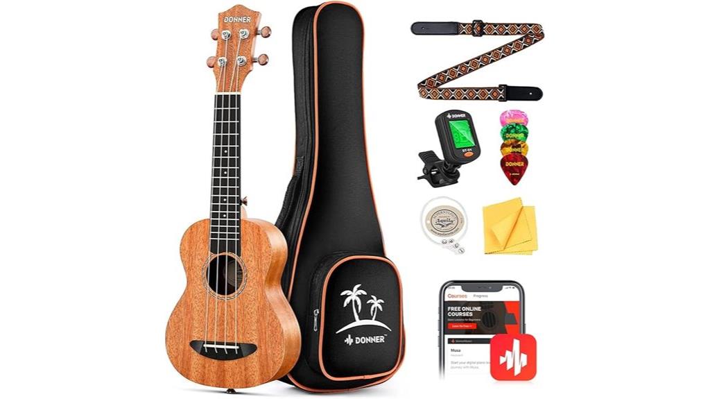 beginners mahogany ukulele kit