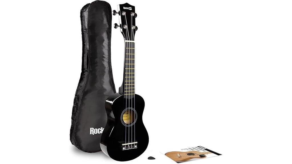 black right handed soprano ukulele