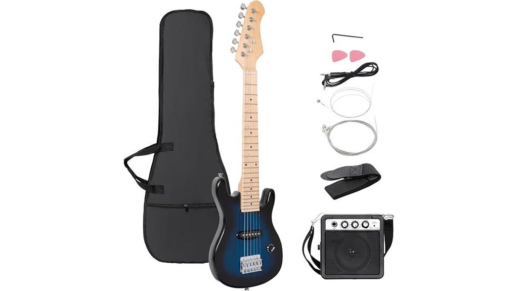 blue 30 inch kids guitar