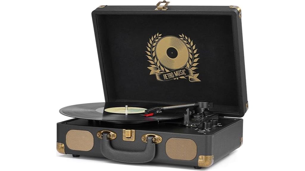 bluetooth 3 speed turntable speakers