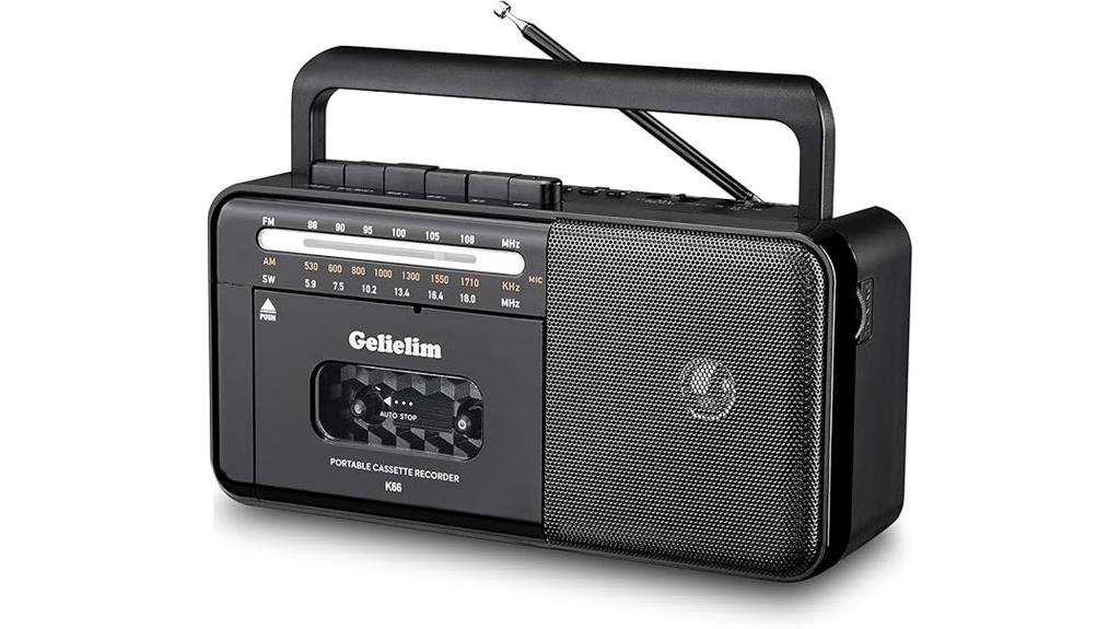bluetooth boombox cassette player