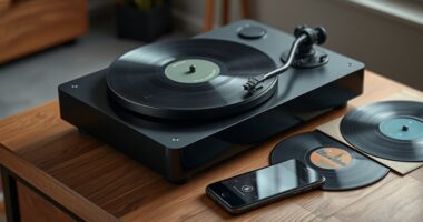 bluetooth enabled vintage record players