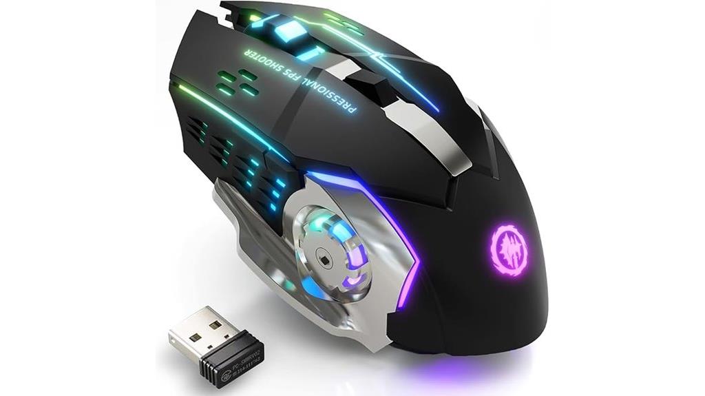 bluetooth rgb rechargeable mouse