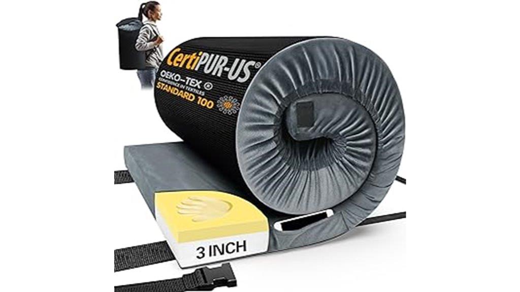camping memory foam mattress