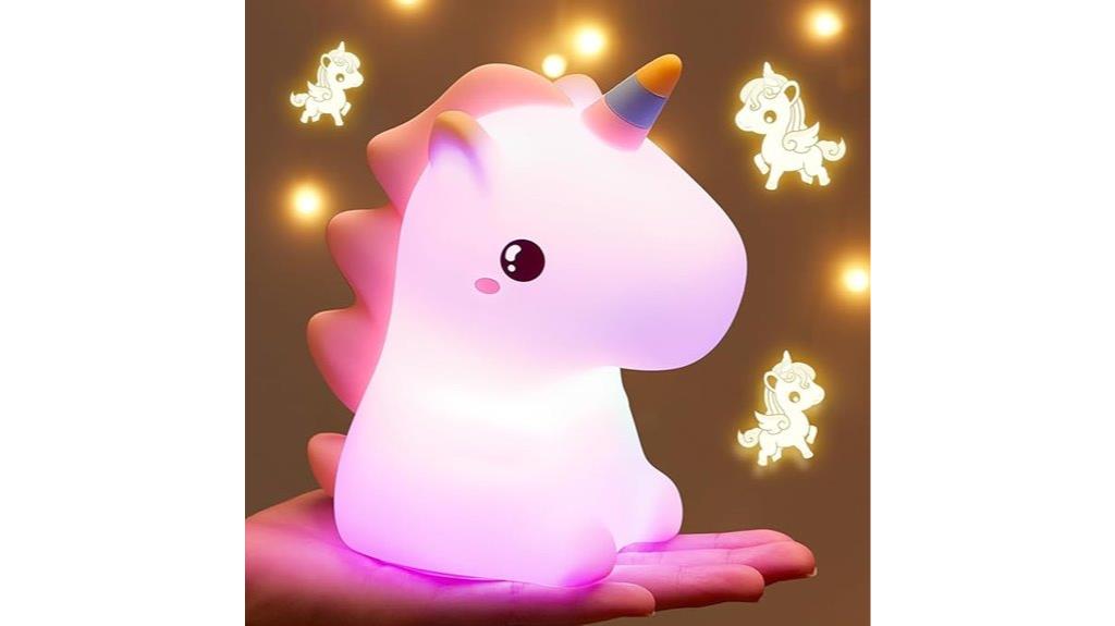colorful dimmable unicorn light