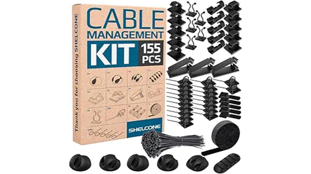 complete 155 piece cable organizer