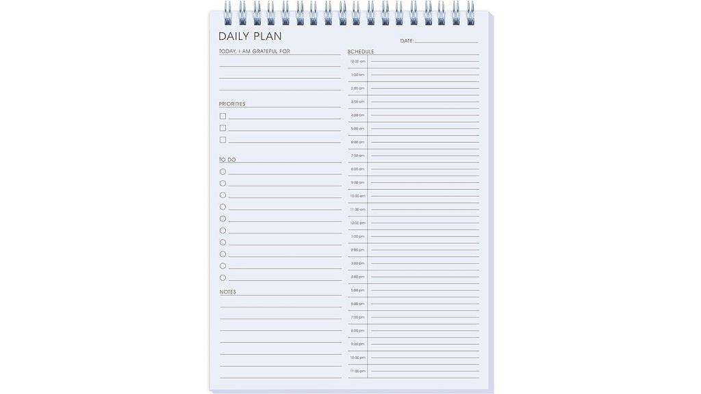 complete 24 hour daily schedule