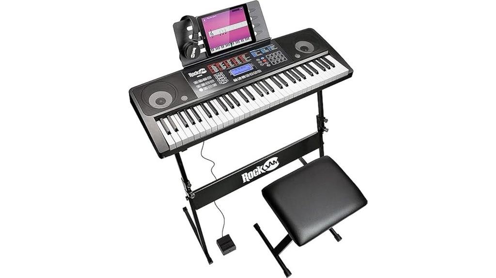 complete 61 key digital piano set