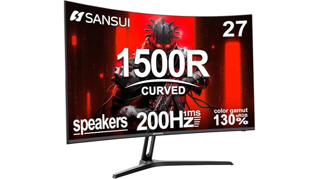 curved gaming monitor with speakers