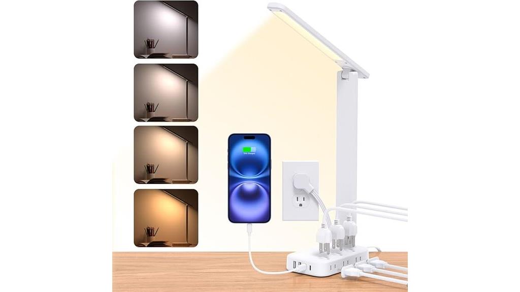 desk lamp with outlets