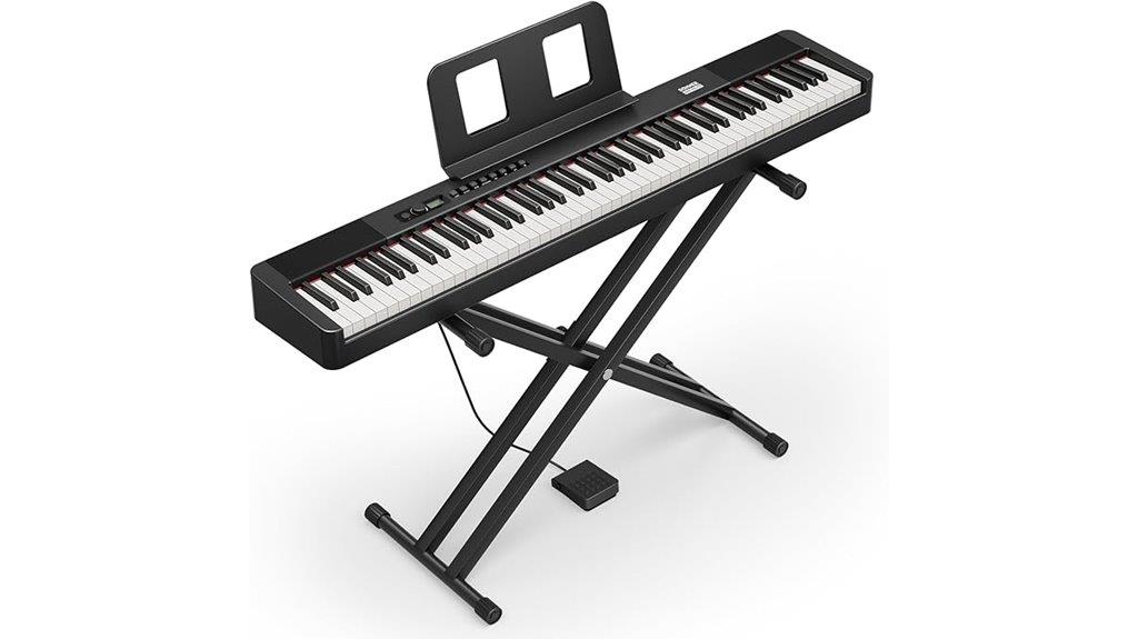 digital piano with 88 keys