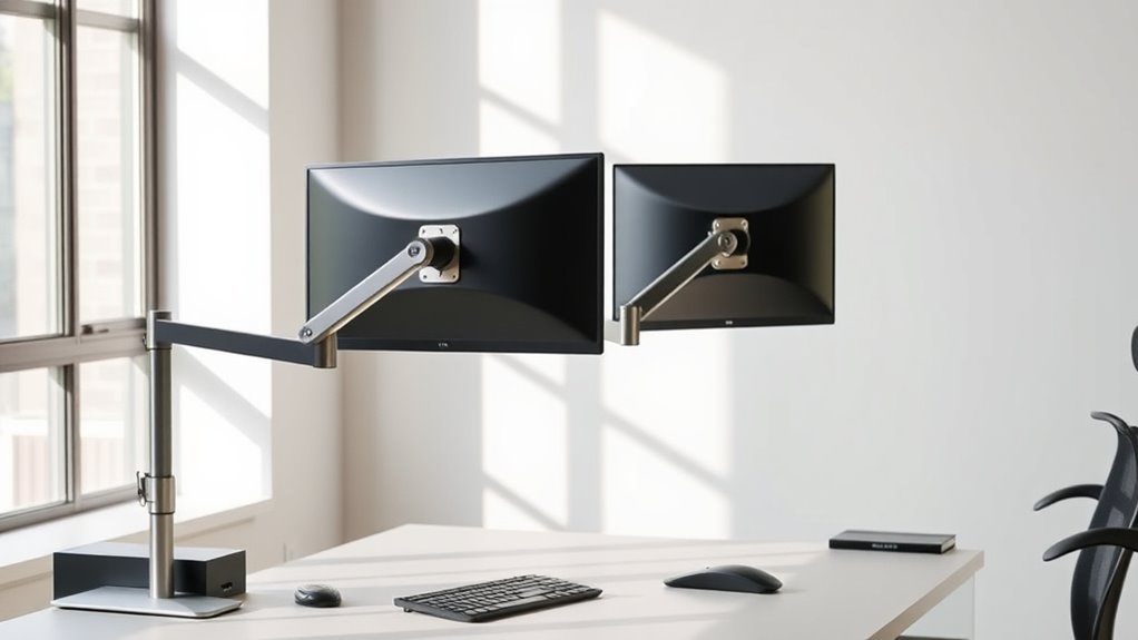 dual monitor arm considerations
