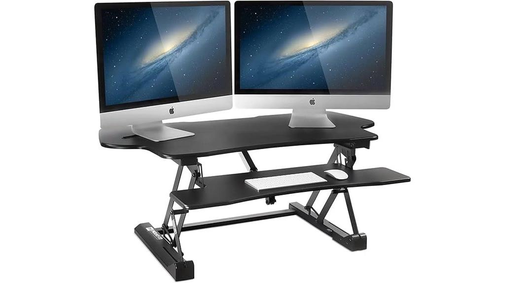 electric standing desk converter