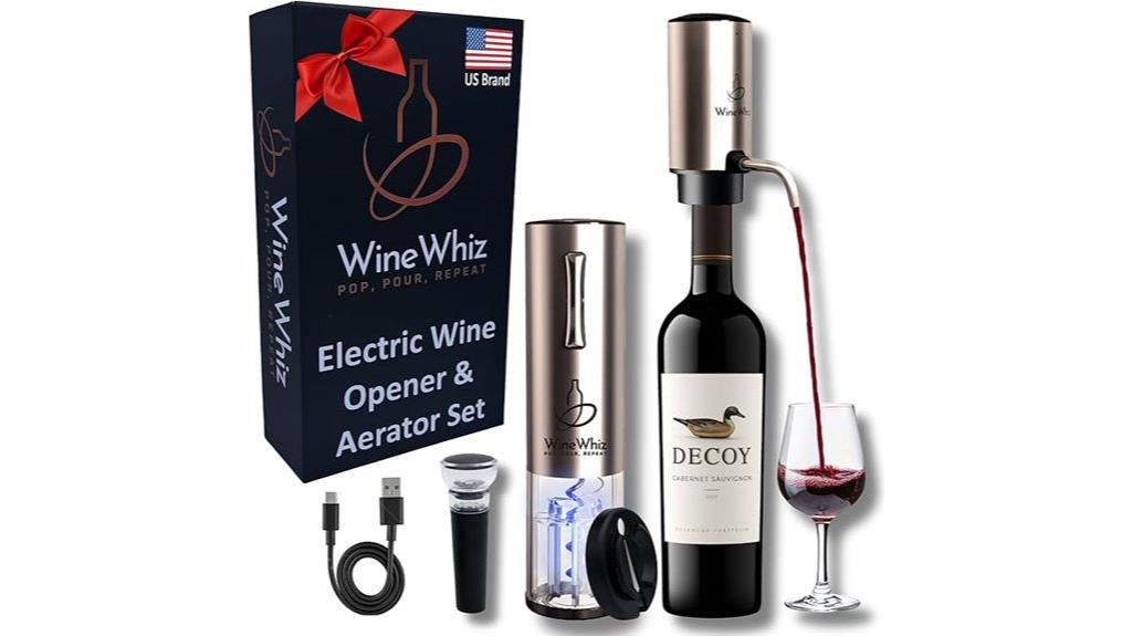electric wine opener set