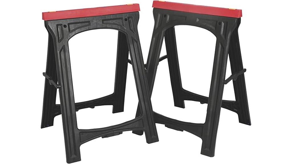 foldable sawhorses 700 lb capacity