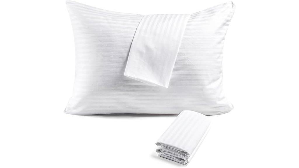 four pack cotton pillow protectors