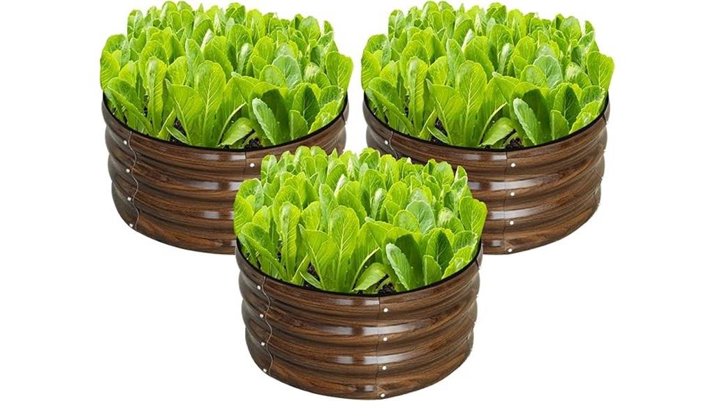 galvanized 2x2x1ft garden bed