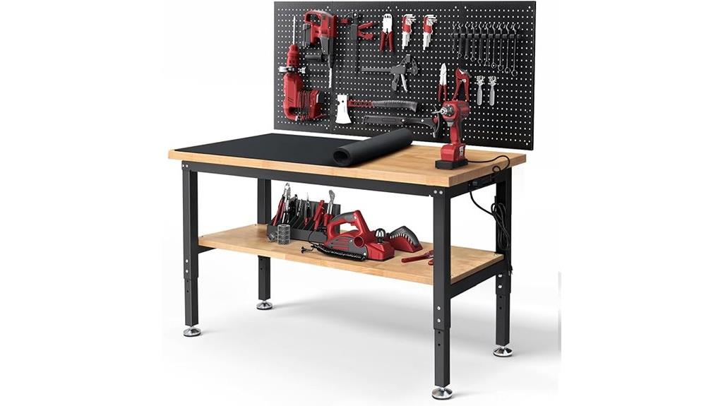 garage work table with storage