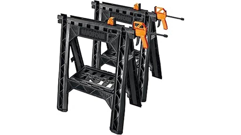 heavy duty clamping sawhorses