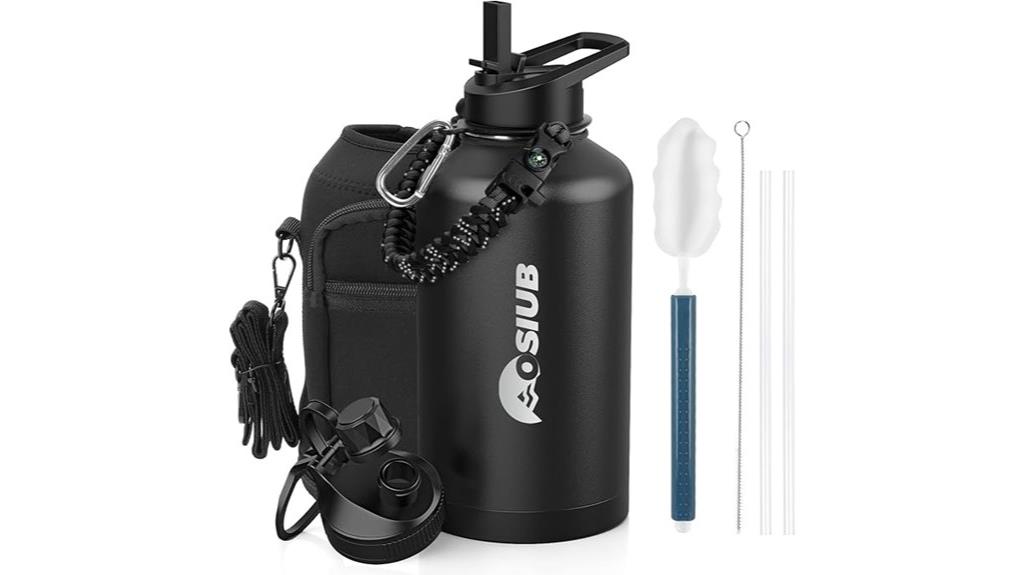 insulated water bottle with paracord