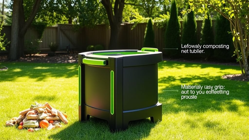 key compost tumbler features