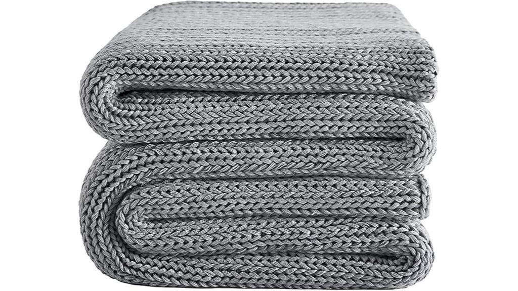 knitted 15lb weighted blanket