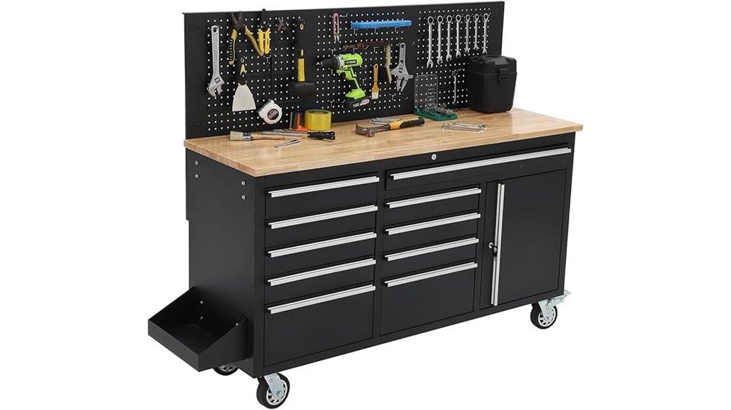 large 10 drawer rolling chest