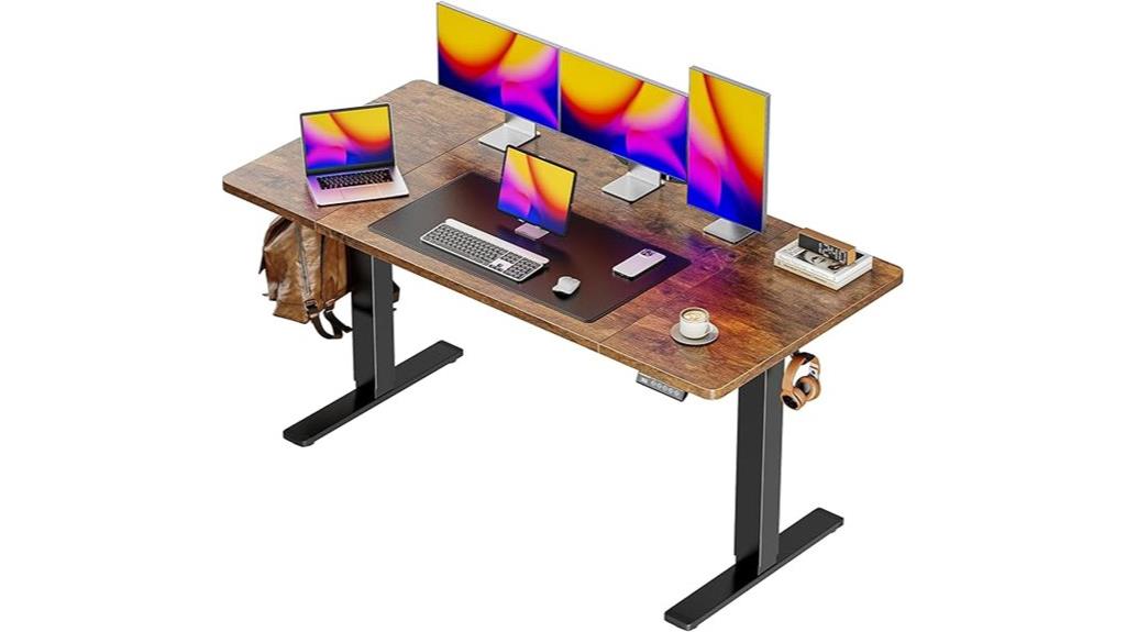 large adjustable electric desk