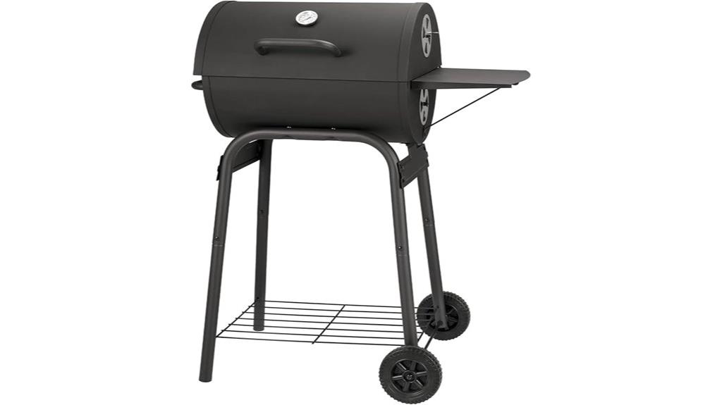 large barrel charcoal grill