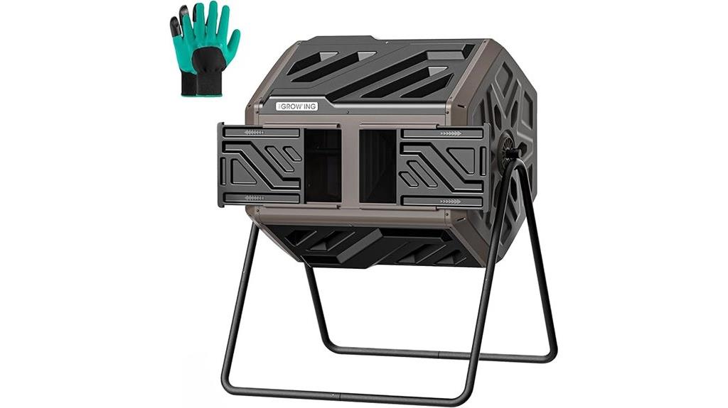 large outdoor compost tumbler