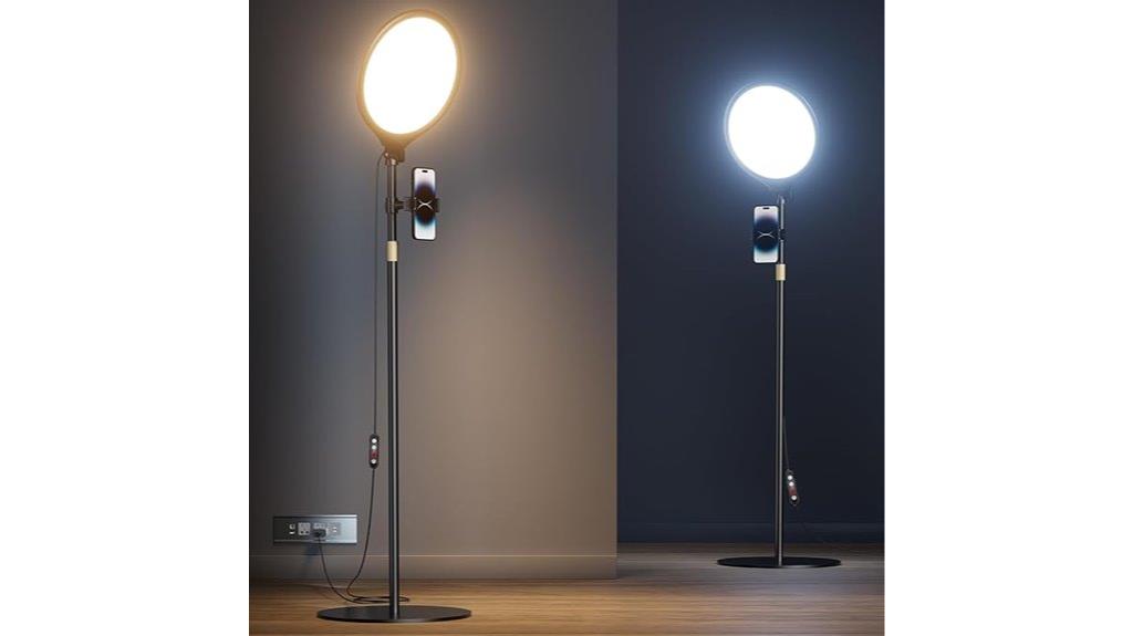 large ring light with stand