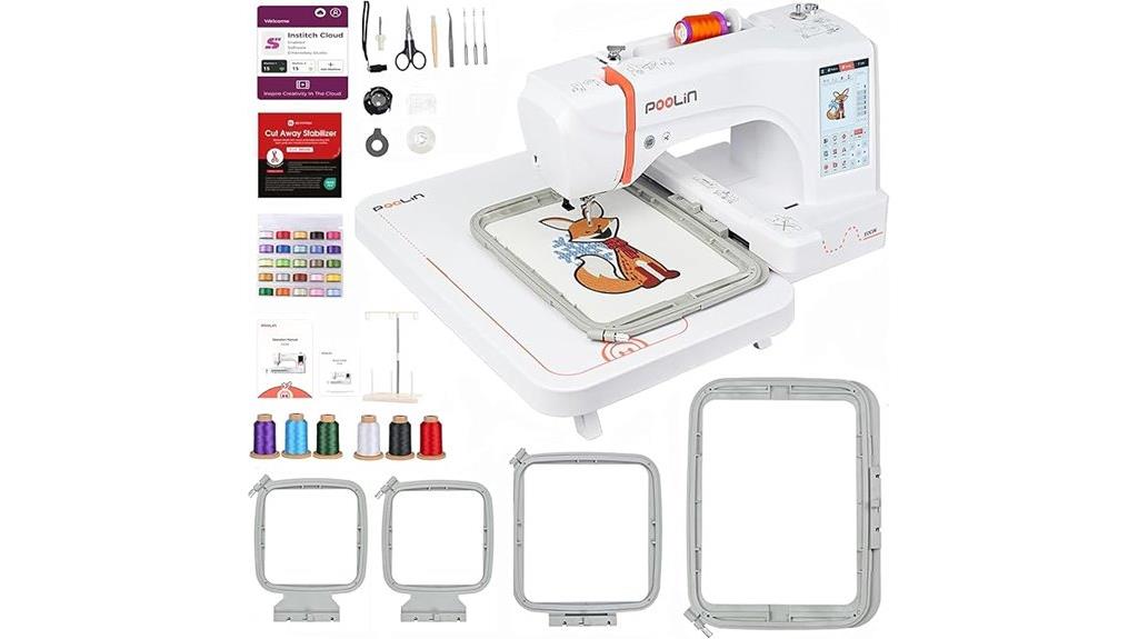 large touchscreen embroidery machine