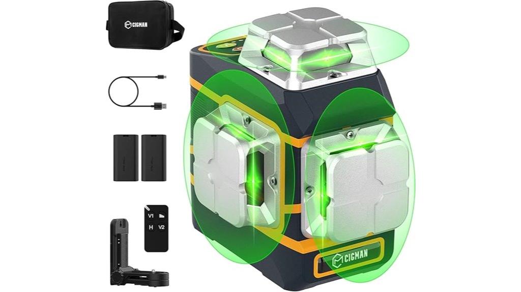 laser level with batteries