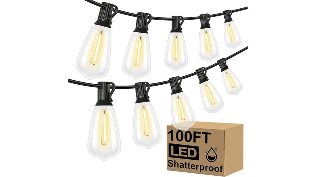 outdoor edison bulb string lights