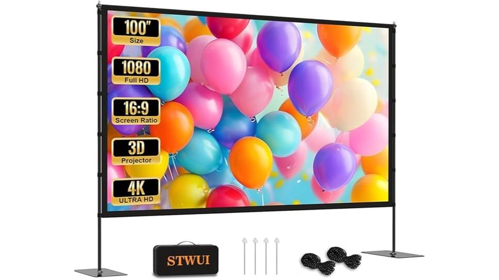 portable 100 inch screen