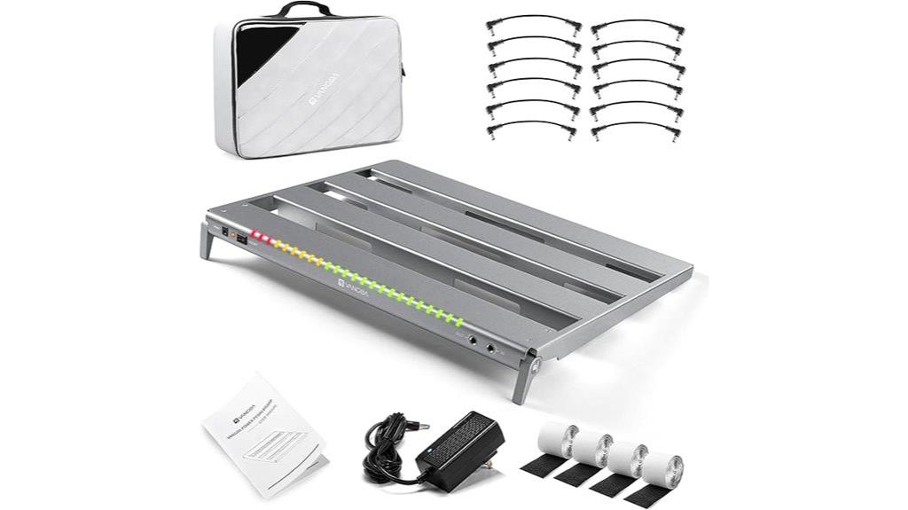 portable aluminum pedalboard